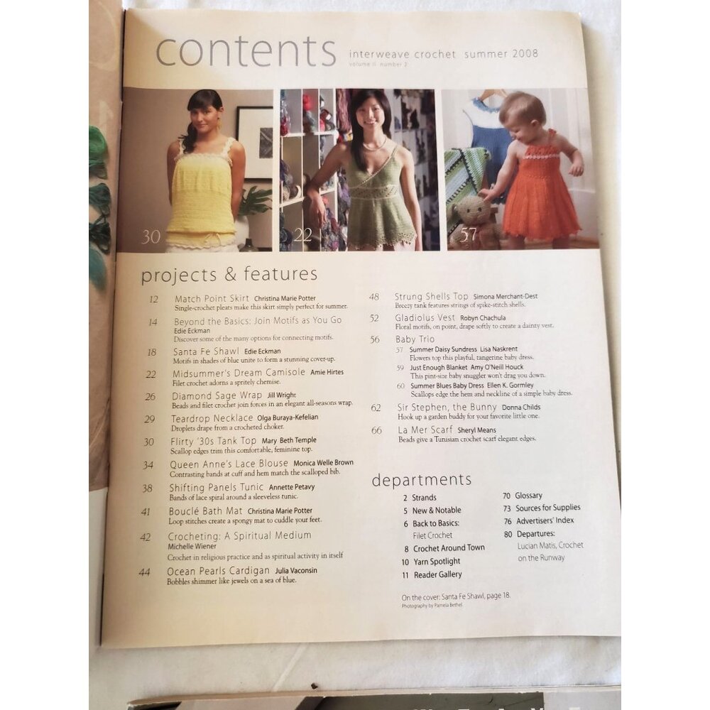 Interweave Crochet 2008 Magazine 4 Complete Spring Winter Summer Fall Projects - Picture 7 of 7